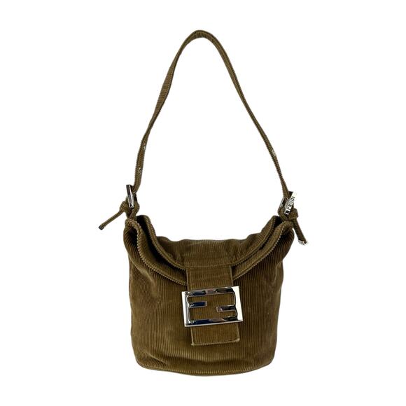 Fendi Vintage Corduroy Bucket Bag - Picture 1 of 8